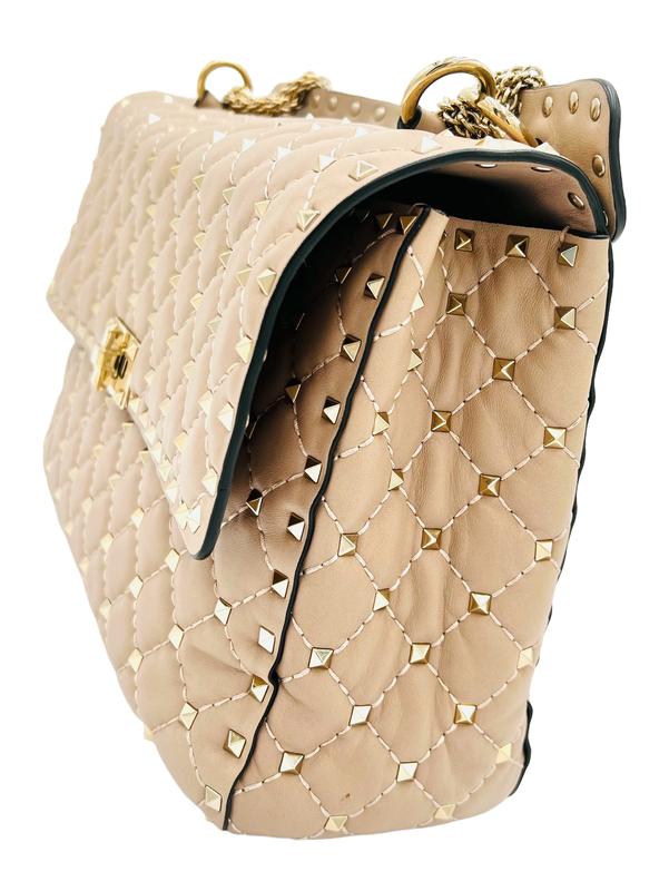 Pre-owned Valentino Leather Shoulder Bags VALENTINO. GARAVANI ROCKSTUD SPIKE HANDBAG