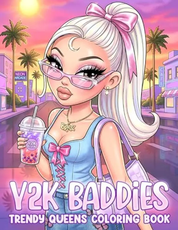 Y2K Baddies Coloring Book: Fashion Dolls and Glam Aesthetic Coloring Pages with Trendy 2000s-Inspired Black Girls for Teens and Adults Boosting Creativity and Confidence