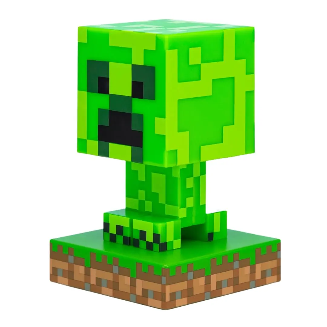 Minecraft Creeper Light, 3D Lamp - Officially Licensed Night Light - 12 cm Tall, Battery Powered, Gaming Room & Bedroom Decor for Minecraft Gamers | Paladone