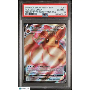 PSA 10 EEVEE VMAX 087 SHNG FATES 2021 POKEMON SWSH BLACK STAR PROMO