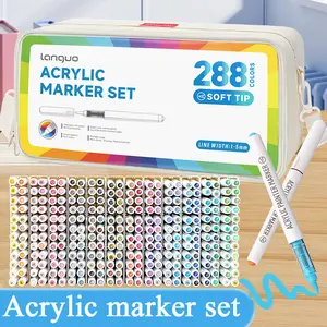 288pcs Professional Painting Bag Set, Large Capacity Acrylic Paint Markers, Student Coloring Graffiti Drawing Supplies, Art Tools