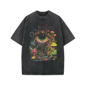 Men's Vintage Washed Oversize T-shirt, Featuring An American Retro Loose Fit, Perfect for High Street Fashion, Trendy Men, Campus Vibes, Streetwear, and Hip-Hop Style, Machine Washable