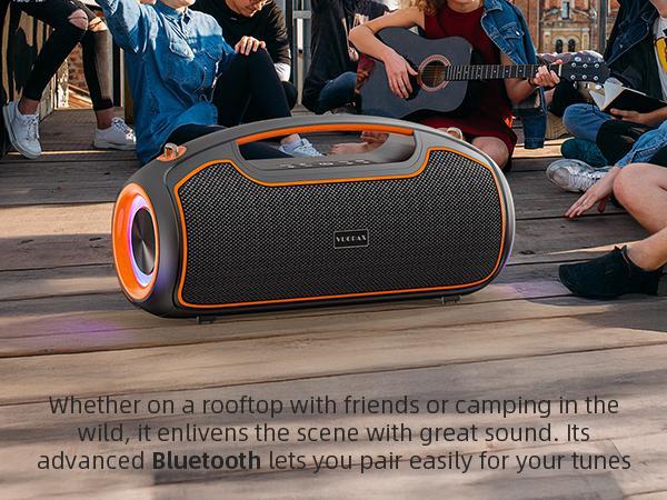 Portable Bluetooth Speaker (BT5.4 Compatible) - 200W Peak Sound, Deep Bass Boosted, 2 Subwoofers & Tweeter, DSP, IP65 Rated Waterproof, Wireless Pairing, Fast Charging, TWS, TF/USB/AUX, 24H Playtime, RGB Lights Outdoor Party Speaker, Handle, Dustproof Portable Bluetooth Speaker (BT5.4 Compatible) - 200W Peak Sound, Deep Bass Boosted, 2 Subwoofers & Tweeter, DSP, IP65 Rated Waterproof, Wireless Pairing, Fast Charging, TWS, TF/USB/AUX, 24H Playtime, RGB Lights Outdoor Party Speaker, Handle, Dustproof
