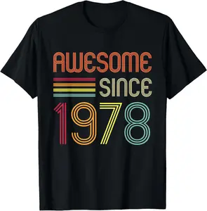 Awesome Since 1978 46th Birthday Retro T-Shirt
