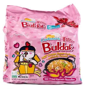 Samyang Buldak Ramen Carbonara Hot Chicken Flavor 130g*5 22.9 oz