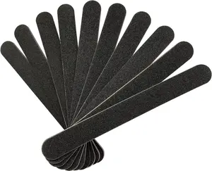 Professional Nail File Set 10 PCS Double Sided 100/180 Grit Black Emery Board for Manicure Pedicure Tool & Nail Buffering Files