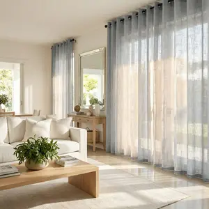 Window Wear 4Panels 34x84 inches is made of wide-width fabric with bamboo-like pleats effect. The fabric looks more luxurious and has a linen-like style, making it perfect for decorating your home. Model: FT2503