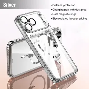 Suitable for iPhone 17 Pro Max premium Protective Smartphone case, complete lens protection, charging port with dust cover, retaining the original color of the phone, modern aesthetics, scratch resistant, Shockproof protector