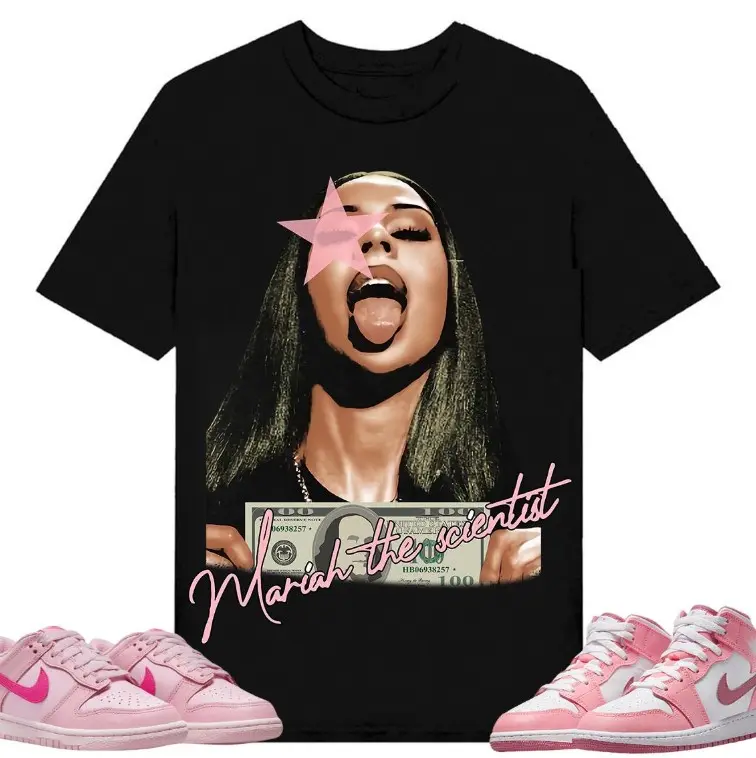 BIG FACE Mariahh ST light Pink Star, Shirt to match A J Valentine Collection or Low Triple Pink, Shirt to matching Sneaker