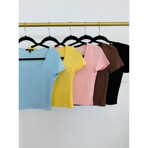 Scoop Neck Short Sleeve Top (Reg.) - 5 Colors