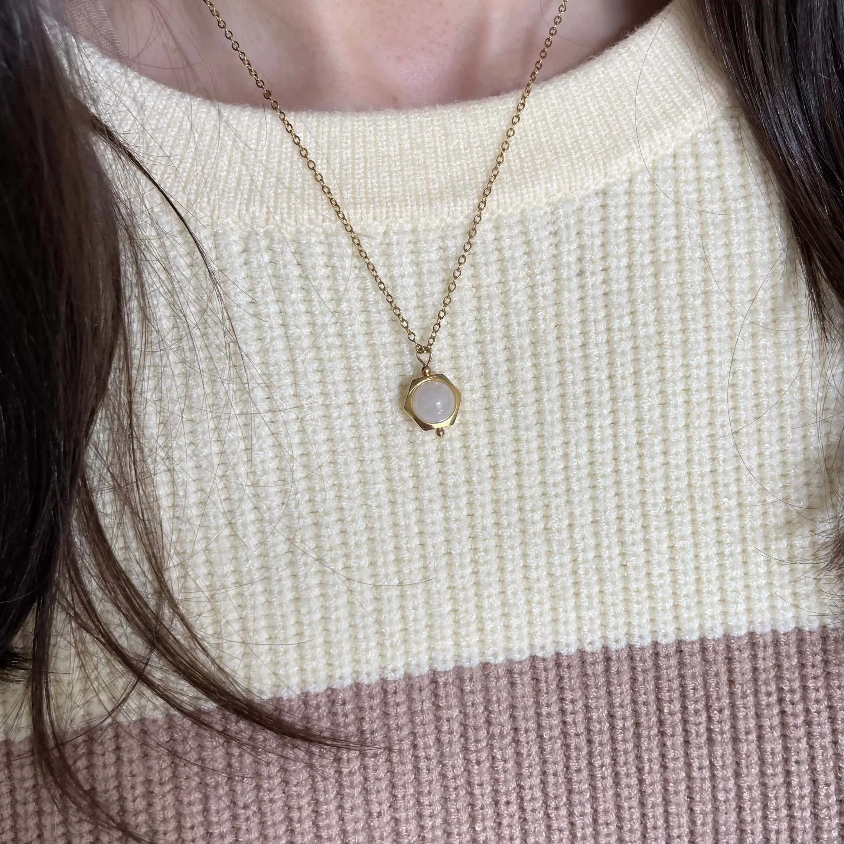 Luna Moonstone Fidget Necklace