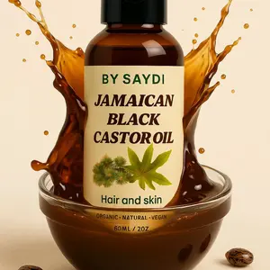 By Saydi Jamaican Black Castor Oil - 60ml Organic Serum for Hair Growth & Skin Repair - Cruelty-Free Vegan Moisturizer - 100% Pure Ricinus Communis Oil