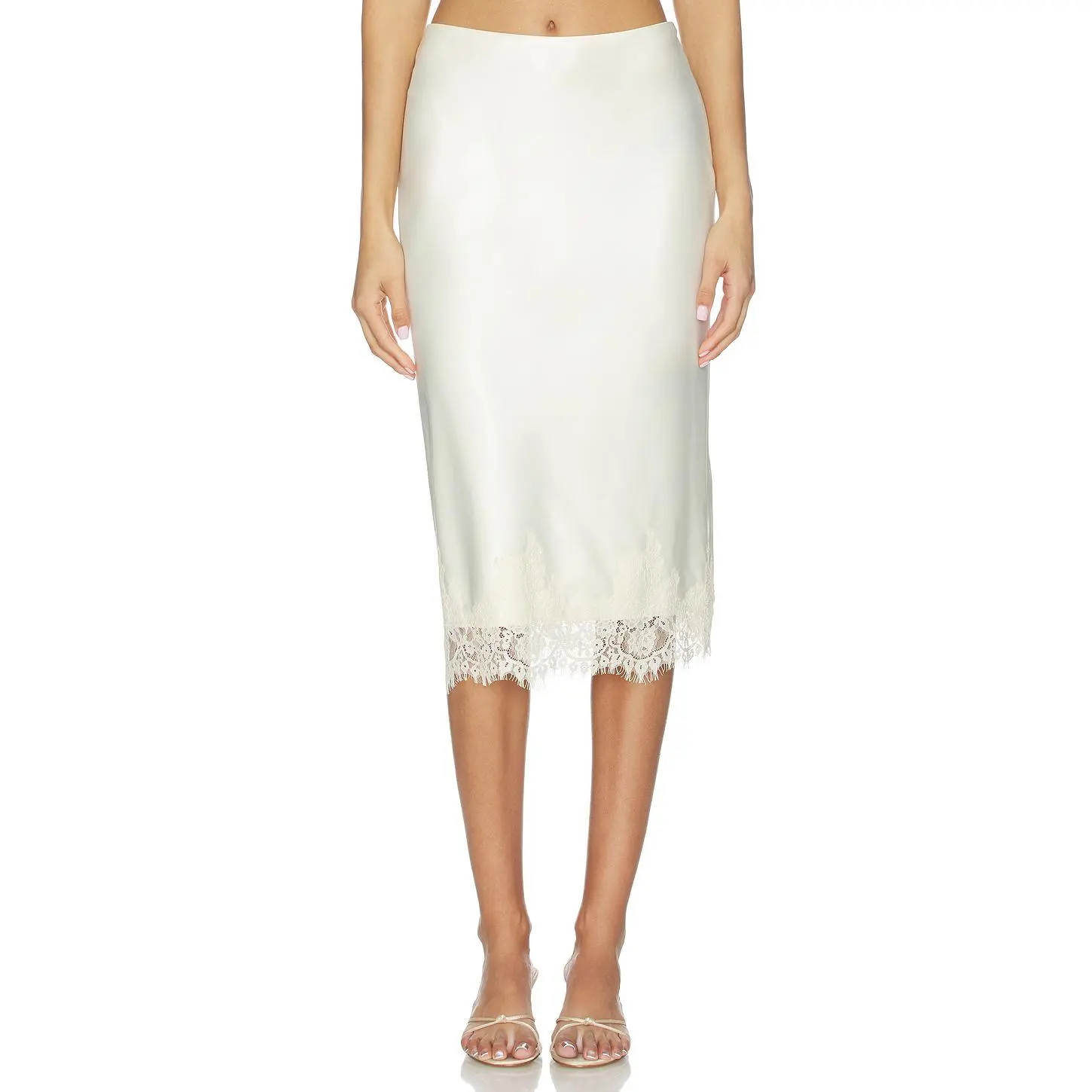 MORE TO COME Bethanie Midi Skirt in Cream