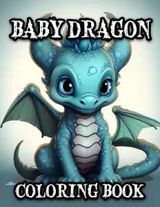 Baby Dragon Coloring Book: 69 Dragon Coloring Pages for Teens and Adults