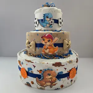 Baby Dino Sports Diaper Cake