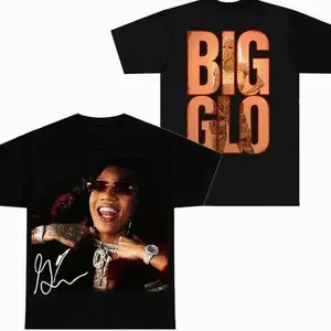 Youth & Adult Big Glo Glorilla New Album Big Face Graphic T-Shirt – Unisex Oversized Pullover Tee Hip Hop Fans