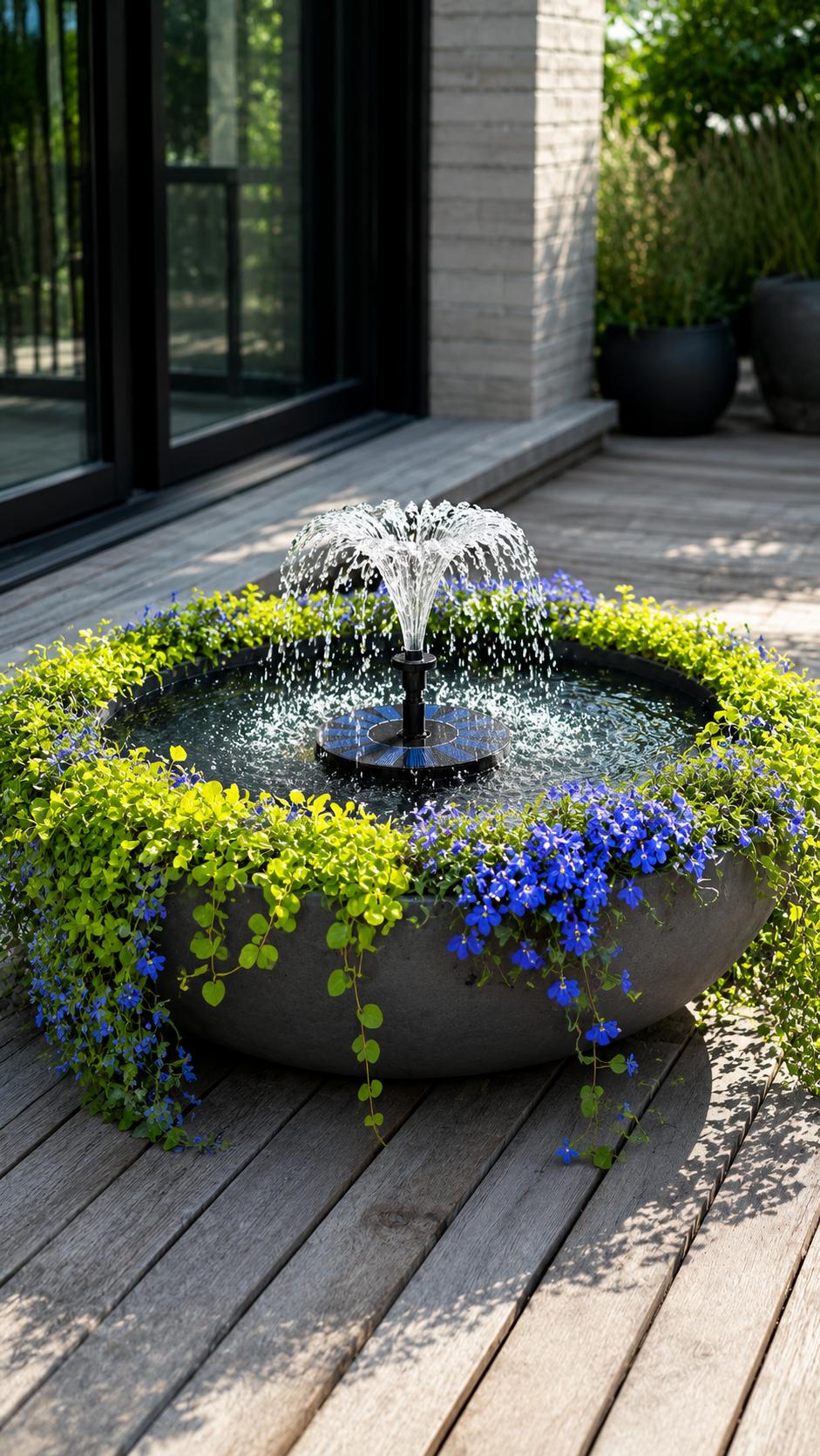 Solar Fountain Pump for Bird Bath, Upgraded 5.1/6.3 inch Solar Powered Water Fountain with 6 Nozzles, Floating Free Standing Fountain for Backyard Garden Pond, Patio, Pool, Attracts Birds bath fountain pump