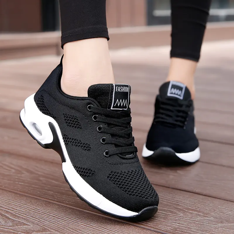 Sosenfer Women's Low Top Closed Mesh Casual Trainers - Soft Rubber Sole, Lightweight, Flexible Support, Seamless Fit Fabric, Breathable, All Seasons Style 1727 Walking Shoes