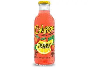 Calypso Lemonade, Strawberry, 16oz (Pack of 12)