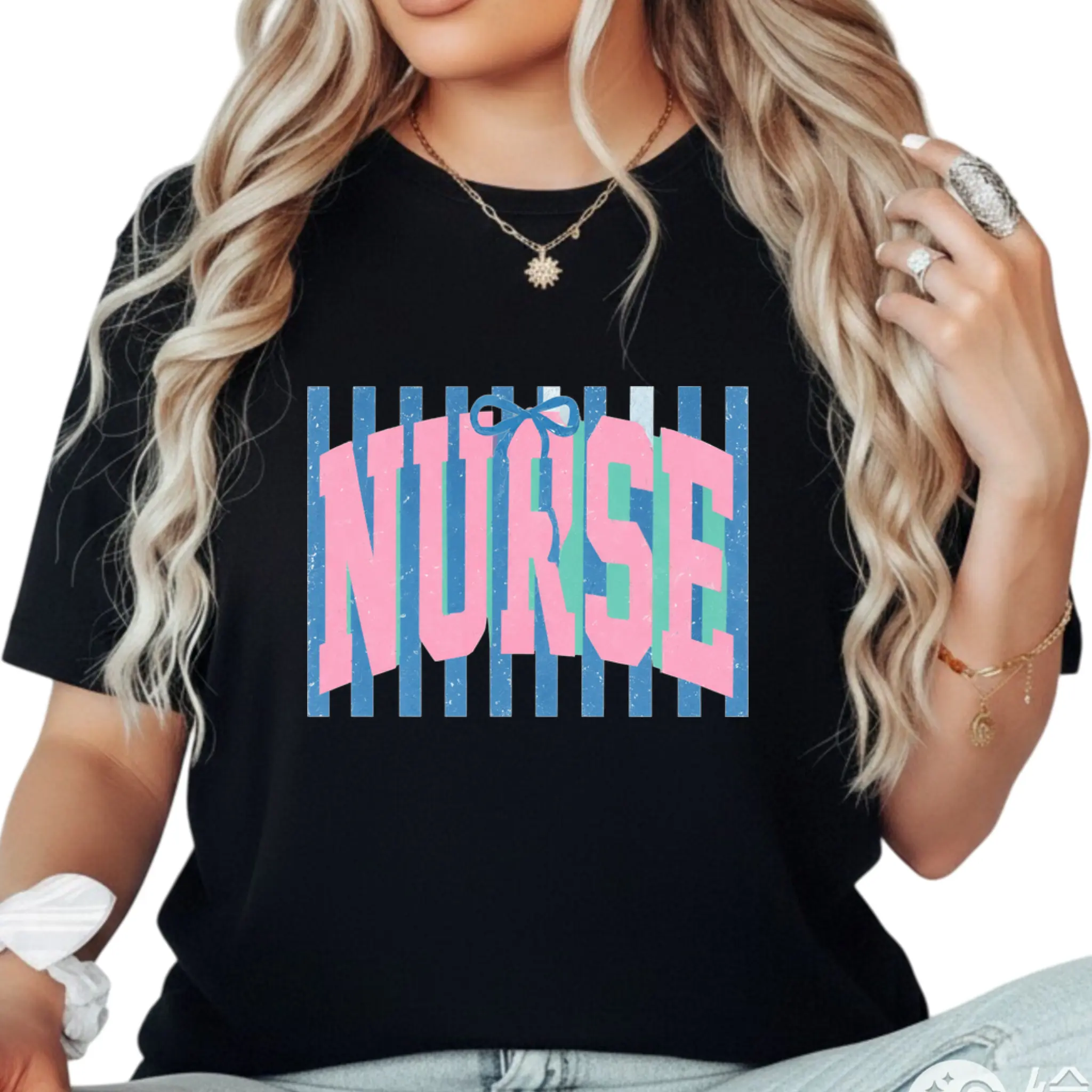 Nurse Shirt, RN T-Shirt For Women, Stripes Nurse Life Graphic Tee, Nurse Practitioner Graduation Gift, Nursing Team Healthcare Worker Shirt