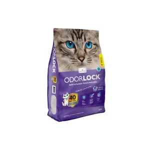 212 MAIN Odorlock Lavender Scented Natural Clay Cat Litter - Ammonia Block, Dust-Free, Clump Form, Less Waste, 25 lbs Bag