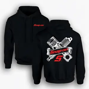 Snap-on Hoodie Engine Parts Double Sided 100% Cotton Hardworking Job Shirt for Men Menswear Made in USA Unisex Sizing True to Size
