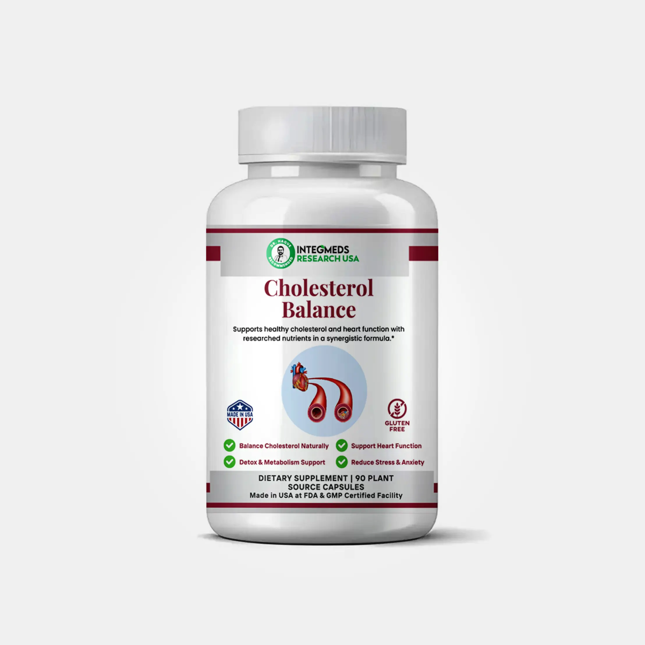 INTEGMEDS Cholesterol Balance & Support Healthcare Natural Supplement