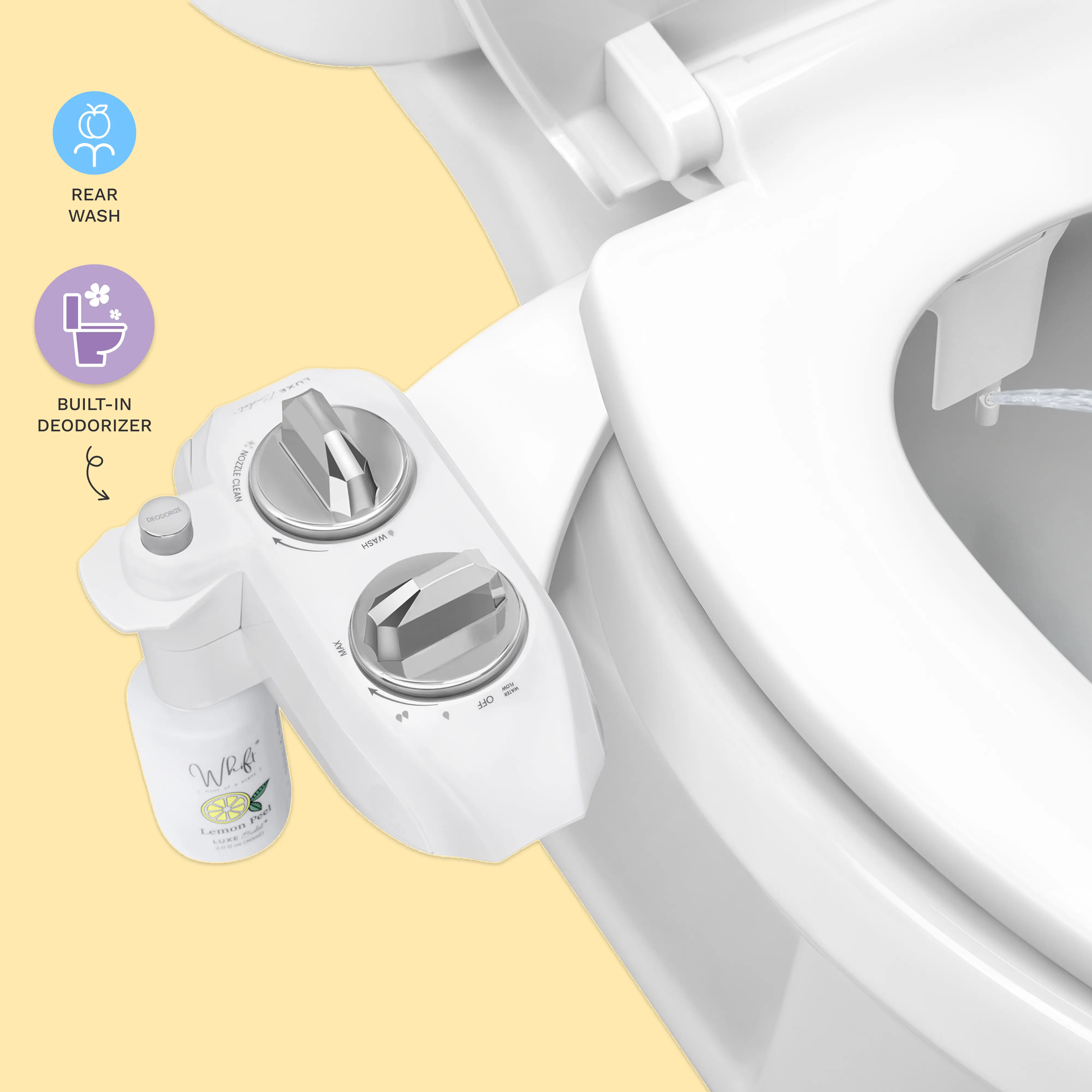 WHIFT 120 Bidet Cold Water Bidet with Built-In Deodorizing Spray, Rear Wash Mode & Advanced Cleaning Features WHIFT 120 Bidet Cold Water Bidet with Built-In Deodorizing Spray, Rear Wash Mode & Advanced Cleaning Features