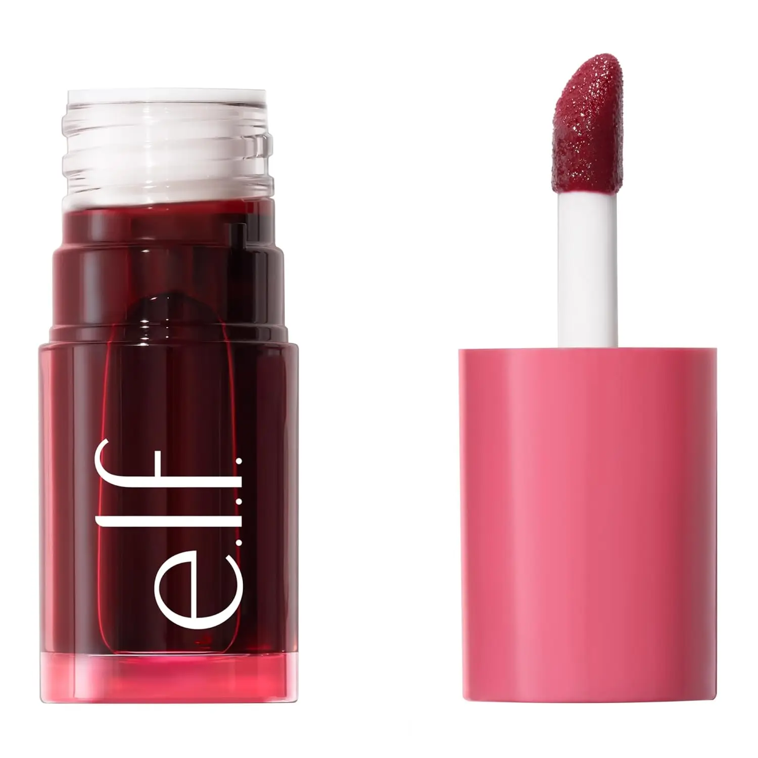 BIG SALE!!! e.l.f. Sheer For It Blush Tint, Left On Red | Multi-Use, Long-Lasting Lip & Cheek Makeup, Creates A Natural Flush Finish, Vegan & Cruelty-Free