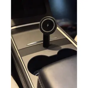 Tesla Model 3 and Y center console phone charger mount (compatible iPhone and Android)