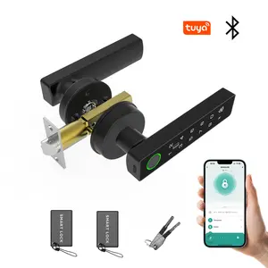 Smart Fingerprint Door Lock,Keyless Entry Handle,Biometric tech & App Control knob for Room,Garage,Office,Apartment,Local Data Storage