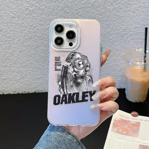 fashion O-Oakleys Phone Case For iPhone 11 12 13 14 15 16 17Pro Max Air Plus Mini Light Luxury High-end Cases Transparent Laser Gradient Fashion Protective Case