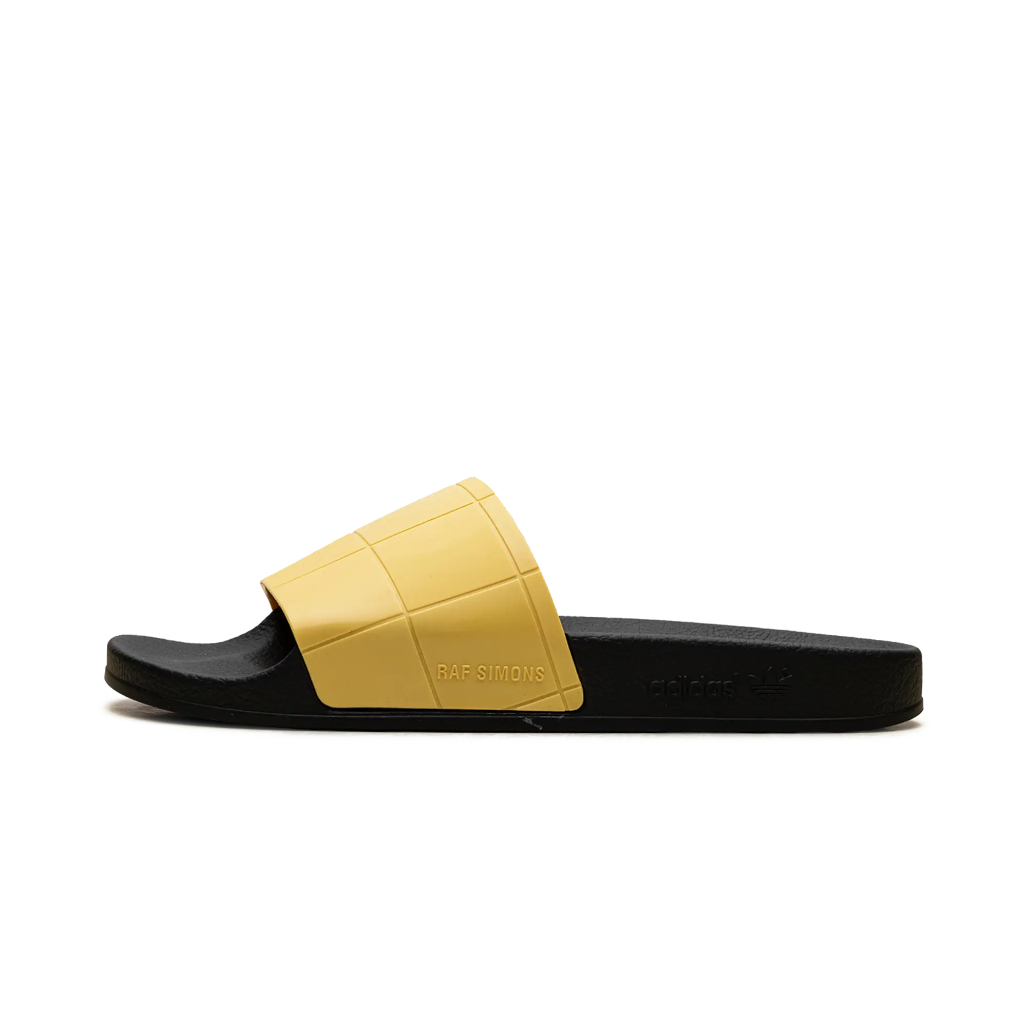 Adilette Checkerboard Slides "Raf Simons - Black Lemon" B22529