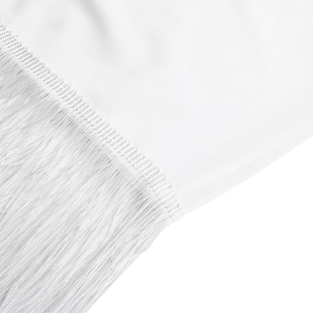 Solid color hip hugging fringe dress