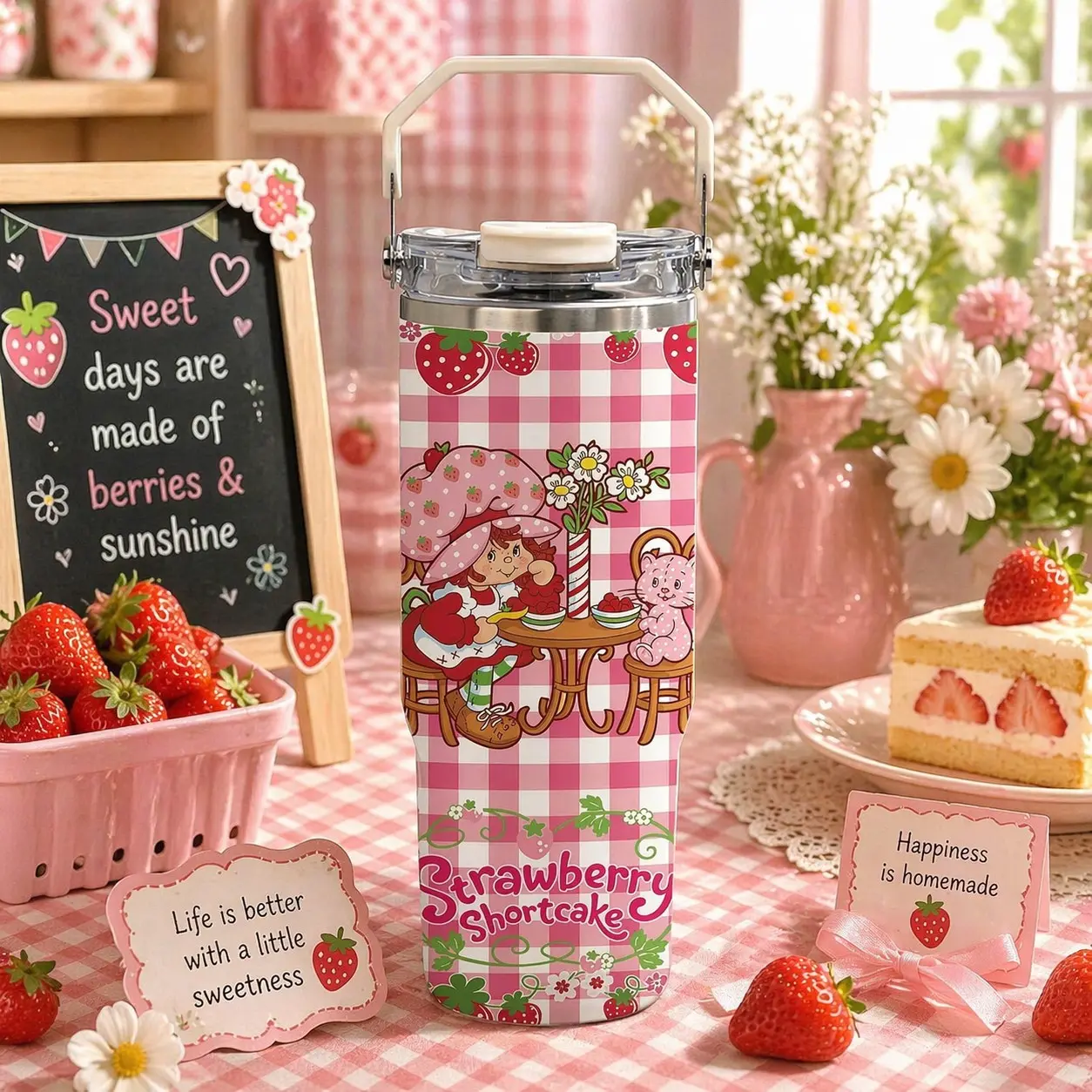 strawberry shortcake tumbler lana - TikTok Shop