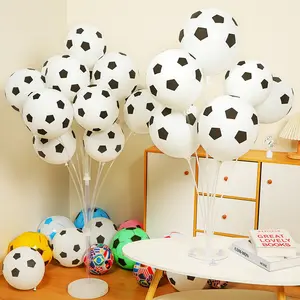 100pcs 12 Inch 2.8g Football Latex Balloons, Soccer Theme Birthday Party Decorations, Photo Booth Props, Atmosphere Balloons