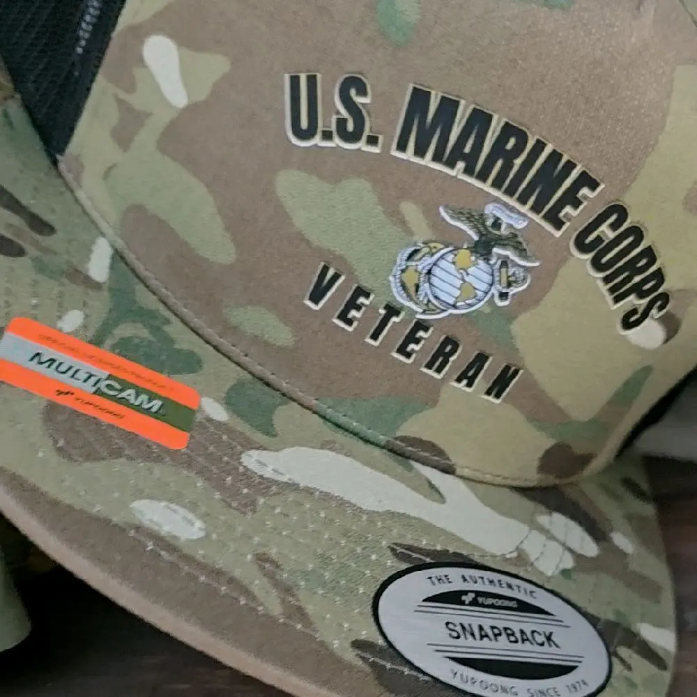 The Valor Line Unisex Adjustable Stylish Hat - USA Veteran Authentic Camouflage Snapback with 256-Snapback Design, Authentic Snapback