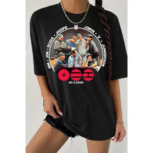 [Sale up to 40%] [Freeship]  Bang Tan World Tour 2026 Shirt, Bangtan Boys Comeback 2026 Tee, Kpop Concert Merch Graphic, ARMY Fan Gift