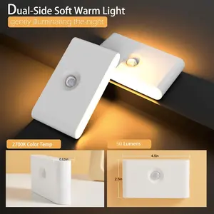 Rechargeable Motion Sensor Wall Sconce Wireless Battery Operated Down Lighting Magnetic Night Light for Bedroom Hallway Front Door Garden Yard Patio
