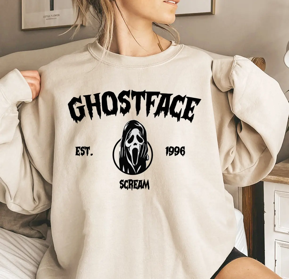 The Killer Sweatshirt, Ghostface Sweatshirt, Halloween Sweatshirt Menswear Hoodie