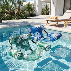 2-Pack Inflatable Water Hammock Lounger, Floating Pool Chair with Backrest, Multi-Purpose Float Seat for Adults, Perfect for Pool Lake Beach Summer Outdoor Relax