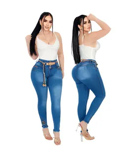 Liana  Denim Jeans - Colombian Levantacola Bottoms, Skinny, Tops