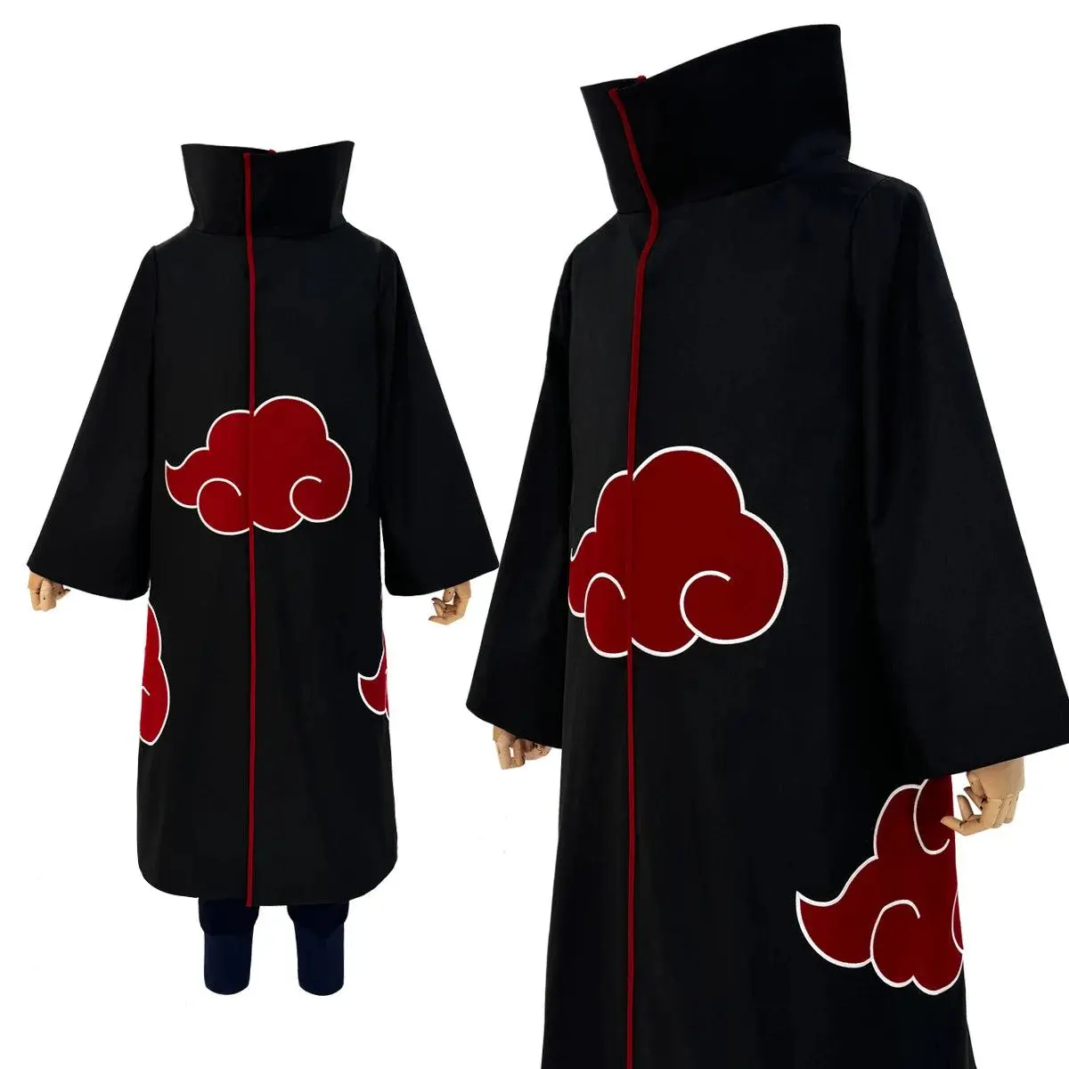 Itachi Uchiha Akatsuki Robe Cosplay Costume – Naruto Black Robe with ...