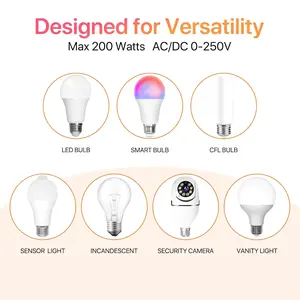 Light Socket Extender - Standard Medium Base Adapter, Adjustable 180 °   & 360 ° , Bulb Adapter Converter Max 200W, 0-250V, 2/4 Pack