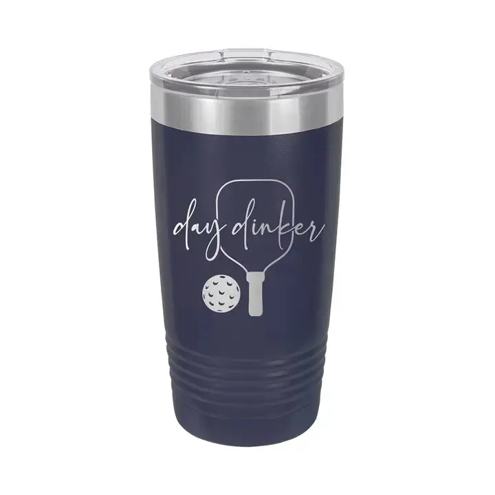 Day Dinker Tumbler, 20oz Insulated Pickleball Cup, Player Gift #TWB20-DAYDINK-NAVY