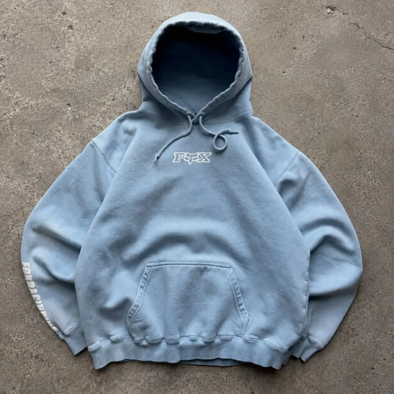 Vintage Fox Racing T Shirt, Hoodie, Sweater, Blue Spellout Y2K Graphic Streetwear, 90s Oversized Racing Pullover for Men Women L