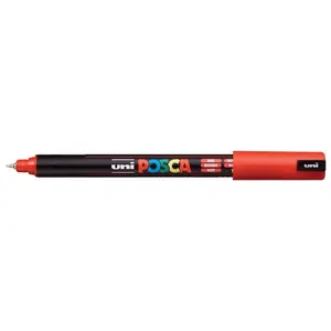 POSCA PC-1MR Ultra-Fine Tip Paint Pen, Non-toxic Water-based Red