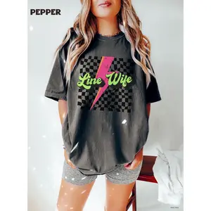 Line Wife Shirt Retro Lineman Wife Tshirt Blue Collar Wife Shirt Lineman Tee Lineman Wife Gifts Bridal Gifts