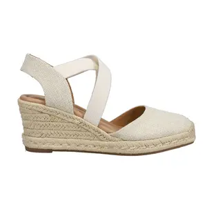 Easy Spirit Womens Meza Espadrille  Casual Sandals Casual Mid Heel 2-3" - Beige