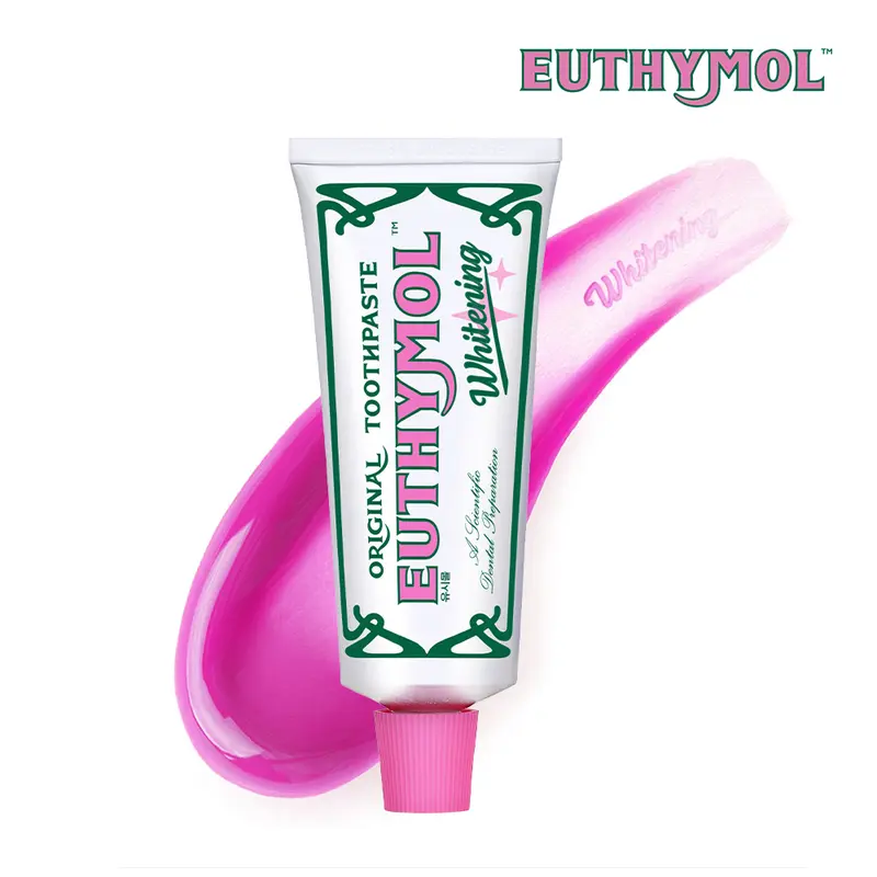 Euthymol Whitening Toothpaste – Removes Coffee & Tea Stains, Brightens Teeth, 1100ppm Fluoride for Cavity Protection, Korean Oral Care